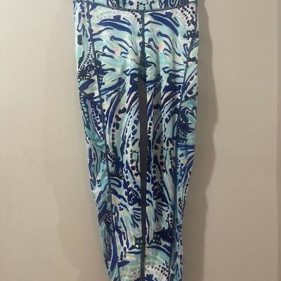 Lilly Pulitzer Luxletic Leggings Blue and Teal XS